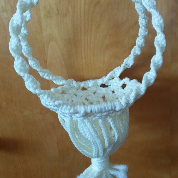 Macrame Plant Hanger 44 inch fits 7 inch Flower Pot Nylon Hanging Flower Holder - Picture 5 of 10